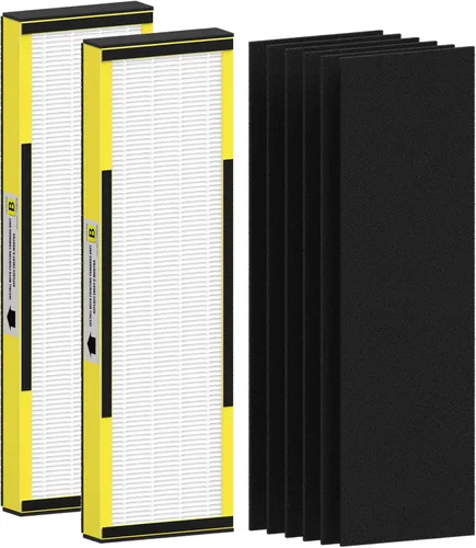 Miniatura 35 de Filtro B de repuesto HEPA transparente de humo compatible con AC4825 AC4300 AC4800 AC4900 AC4850, 2 filtros HEPA verdaderos y 6 prefiltros de carbón
