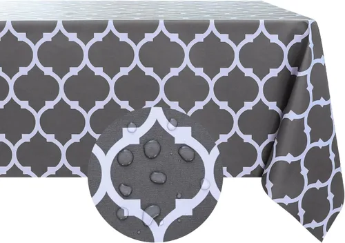 Miniatura 9 de Romanstile Mantel cuadrado de vinilo de verano, mantel de plástico impermeable a prueba de aceite, para exteriores, mantel de vinilo resistente