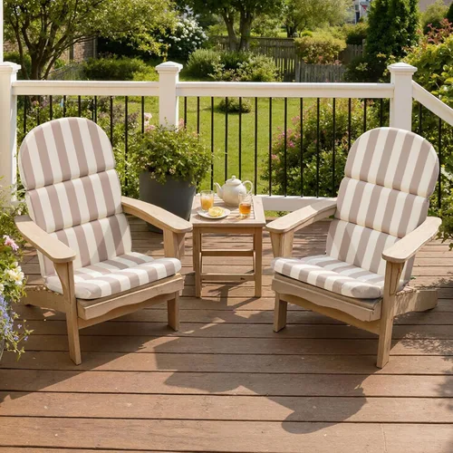 Miniatura 12 de Crestlive - Cojín Adirondack para silla, 50 x 19.6 pulgadas, impermeable, resistente a la decoloración, cojín para silla mecedora de respaldo alto