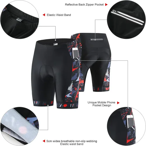 Miniatura 5 de Conjuntos de jersey de ciclismo para hombre, 5D, acolchado, de manga corta, trajes de ciclismo de secado rápido