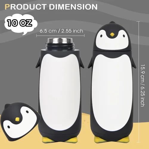 Miniatura 2 de ChezMax - Botella de agua de acero inoxidable para niños de 9.5 onzas, S
