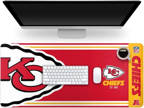 Miniatura 9 de FOCO Alfombrilla para mouse de escritorio oficial establecida con logotipo primario establecido de la NFL, 35 x 16 pulgadas