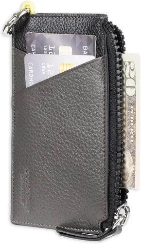 Miniatura 4 de Cole Haan Grand Series - Cartera de cuero con cremallera y llavero para hombre