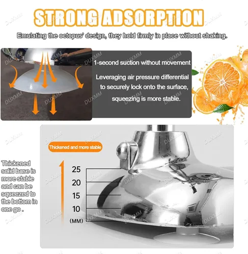 Miniatura 6 de Exprimidor de naranja de hierro fundido de cocina, máquina exprimidora de prensa manual, con base en forma de U manual, placa de presión grande
