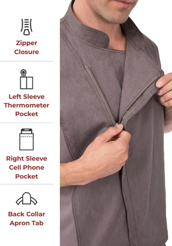 Miniatura 4 de Chef Works Chaqueta de Chef Hartford para Hombre con Ventilación Cool Vent