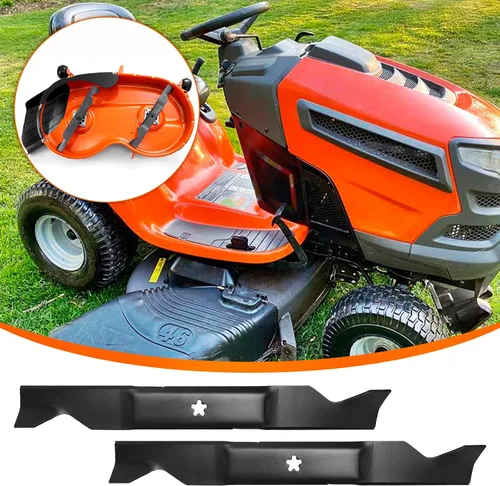 Miniatura 7 de 405380 Cuchillas de cortacésped para tractor de césped Hu sqvarna Craftsman Poulan Pro de 46 pulgadas, 532405380 cuchillas de alta elevación para Hu