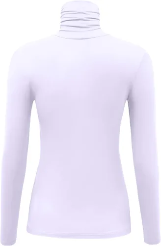Miniatura 3 de Camiseta de manga larga para mujer, ligera, cuello alto, ajustada, (S-XXL)