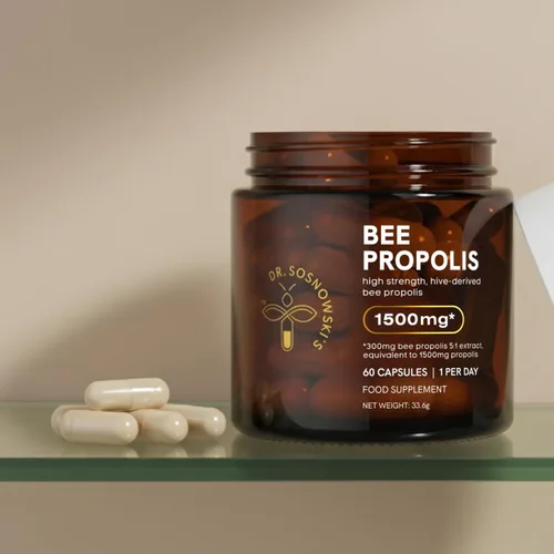 Miniatura 6 de Dr Sosnowski's Propóleo de Abeja 1500mg de Alta Potencia Superalimento Derivado del Colmillo, Cápsulas Vegetales, 60 Unidades Suministro
