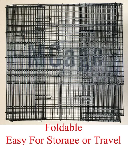 Miniatura 6 de Jaula de 3 niveles para animales (ratas, petauros del azúcar, chinchillas, hurones), 24 pulgadas de largo x 16 de profundidad x 24 de alto, Negro