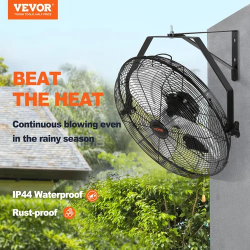 Miniatura 2 de VEVOR Ventilador de montaje en pared de 18 pulgadas, ventilador impermeable IP44 de 3 velocidades, máx. 4150 CFM montado en la pared