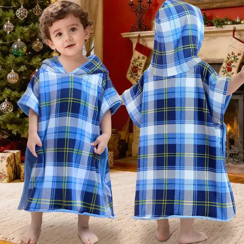 Miniatura 28 de Toallas tipo poncho con capucha para niños pequeños, de gran tamaño (2-4 años, 22 x 22 pulgadas), hechas de 100% algodón suave, toallas absorbentes
