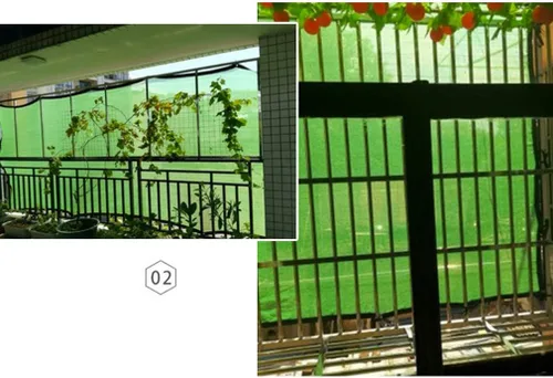 Miniatura 6 de Tela de malla transpirable permeable al agua y al aire, 85 % de protección UV, malla de cifrado de 12 pines, para patio, balcón, jardín, verde