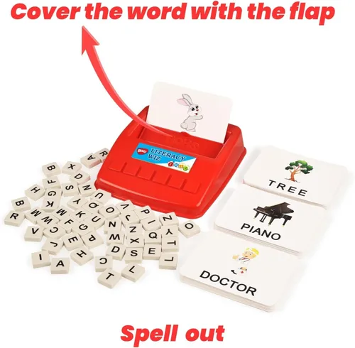 Miniatura 5 de BOHS Juego divertido de mago de alfabetización inglesa - Palabras de vista en mayúsculas - 60 tarjetas flash - Juguetes educativos para aprendizaje