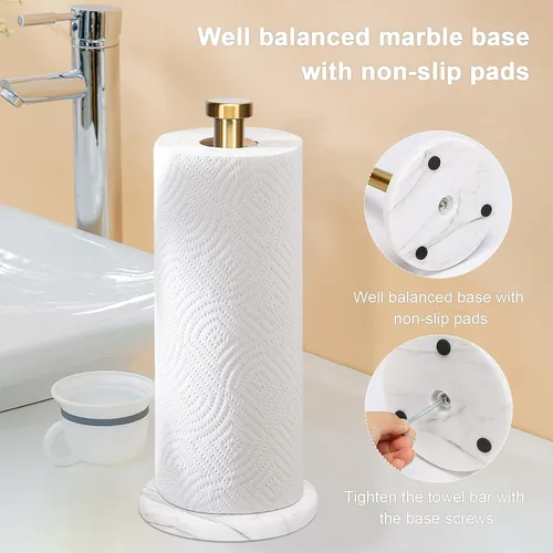Miniatura 6 de NearMoon Soporte de pie para toallas de papel, soporte para toallas de papel de cocina - para baño o cocina sobre encimera, tamaño estándar o jumbo