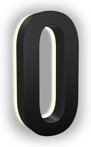 Números de Casa LED de 5 Pulgadas, Polímero ABS, Números de Dirección Iluminados con Luz Trasera Cálida de 2700K, Letrero Moderno Iluminado para