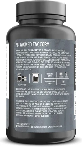 Miniatura 7 de Jacked Factory Build-XT Daily Muscle Builder & Performance Enhancer - Suplemento de construcción muscular para fuerza muscular y crecimiento