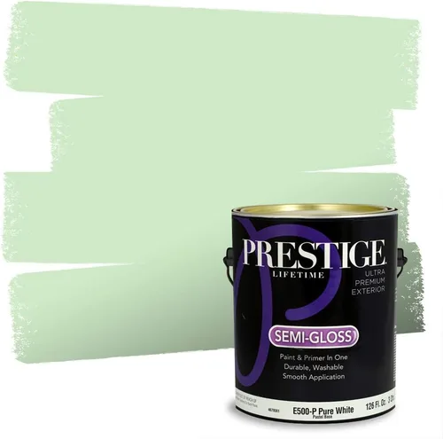Miniatura 108 de PRESTIGE Pintura exterior e imprimación en uno, aloe, plano, 1 galón