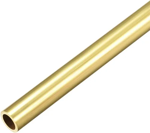 Miniatura 5 de uxcell Tubo redondo de latón, 11.811 in de longitud 0.394 in OD 0.039 in de espesor de pared, tubo recto inconsútil del tubo