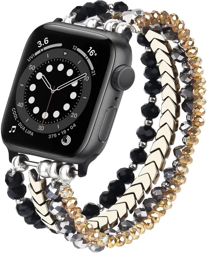 Miniatura 24 de MOFREE Pulsera de cuentas compatible con Apple Watch Band de 1.496 pulgadas, 1.575 pulgadas, 1.614 pulgadas, 1.654 pulgadas, 1.732 pulgadas, 1.772