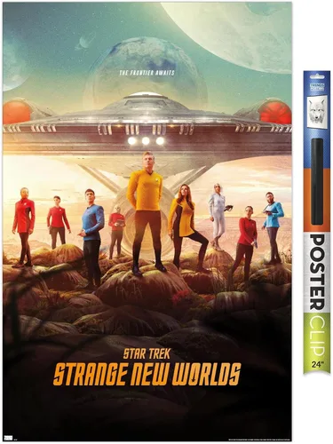 Miniatura 17 de Star Trek: Strange New Worlds - Póster de pared de arte clave, 22.4 pulgadas de largo x 14.7 pulgadas de ancho, versión enmarcada de madera