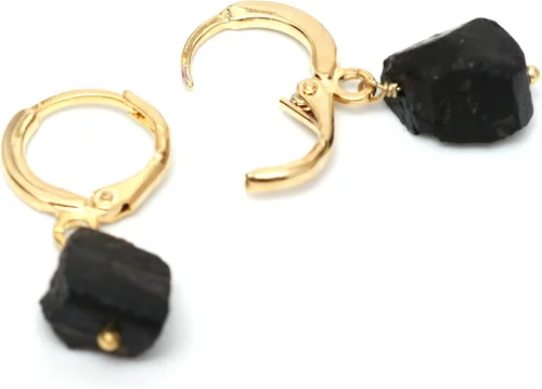 Miniatura 5 de Gempires Handmade Gemstone Hoop Earrings Raw Crystal Dangle Jewelry Hypoallergenic Gold Plated Lightweight Elegant Jewelry Gifts For Women