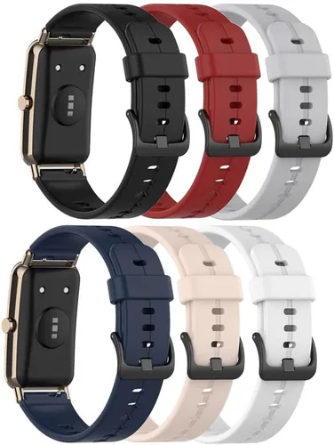 Miniatura 17 de Senter Bandas de silicona suave de 0.630 in para Huawei Watch Fit Mini Smart Watch
