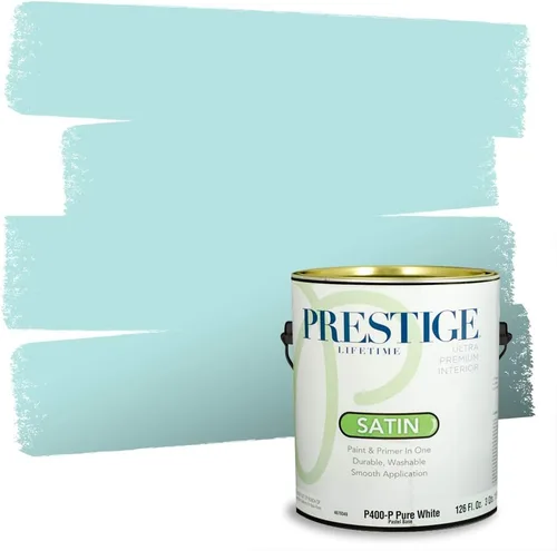 Miniatura 85 de Prestige Paints. - Base y pintura para exteriores en un solo galón, 1 galón. plano, comparable con Sherwin Williams Topsail. SW6799-PCM
