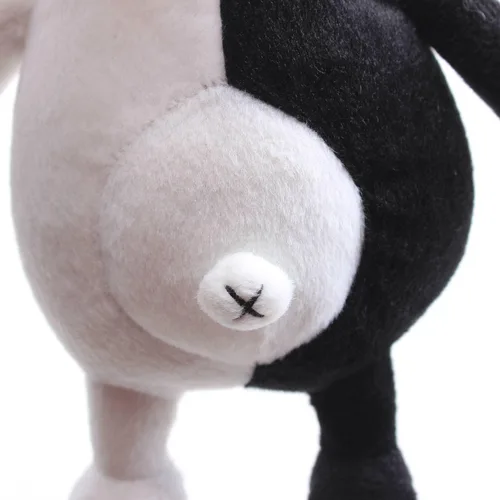 Miniatura 6 de Muñeca rellena suave de peluche de oso blanco y negro de 10 pulgadas