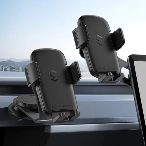 Miniatura 9 de SYNCWIRE Soporte de teléfono para coche para tablero universal [súper estable] Soporte de teléfono para coche con brazo plegable de aleación