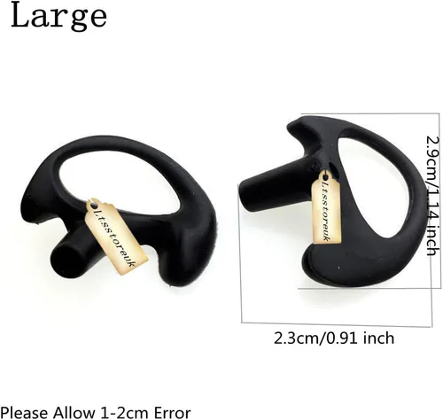 Miniatura 4 de Lsgoodcare 24 piezas de repuesto Earmold oreja izquierda para radio bidireccional tubo acústico auricular – Auriculares de silicona Walkie Talkie