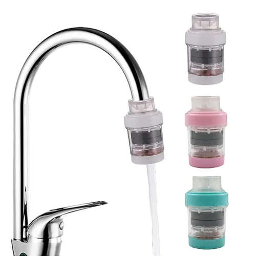 Paquete de 3 filtros de agua para fregadero, filtro de grifo magnético, filtro de agua de grifo de cocina, filtro de purificación de agua de carbón