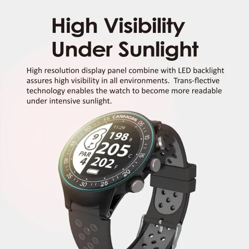 Miniatura 7 de CANMORE TW410G Reloj GPS de golf con seguimiento de pasos, más de 40,000 campos de golf mundiales gratuitos precargados, minimalista y fácil de usar