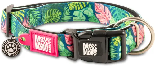 Miniatura 36 de Max & Molly Urban Pets Smart ID - Collar para perro con etiqueta de seguridad QR Gotcha! para mascotas y perfil de mascota personalizado, neopreno