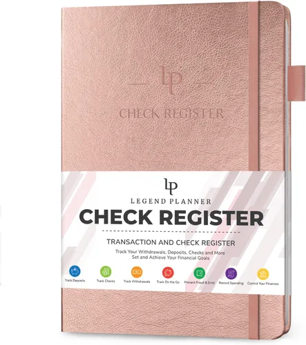 Miniatura 10 de Legend Planner Libro de registro de cheques - Libro contable para pequeñas empresas y uso personal - Registro de chequera para rastrear