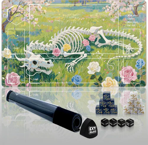 Miniatura 21 de Tapete MTG TCG -Incluye tubo de almacenamiento y 7 dados-¡Experimenta calidad de primer nivel y alfombrilla impermeable y antideslizante con bloqueo
