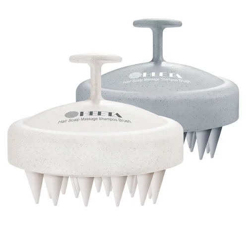 HEETA Masajeador para el cuero cabelludo para el crecimiento del cabello, cepillo de champú de silicona para el cuero cabelludo, cepillo exfoliante
