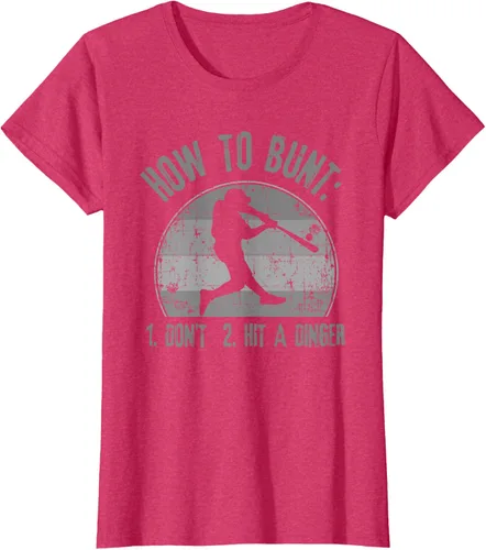Miniatura 11 de Cómo Bunt Don't Hit A Dinger - Camiseta divertida de béisbol y sóftbol, Negro, S