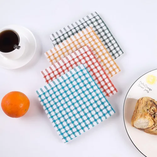 Miniatura 6 de Oeleky Paños de cocina 100% algodón para lavar platos, trapos de cocina de 12 x 12 pulgadas, paños de cocina absorbentes, paquete de 8, paños