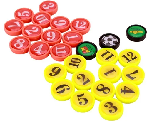 Miniatura 2 de RoseFlower Imanes de números de jugador de fútbol de fútbol de 0.62 pulgadas (0.6 in de diámetro), repuesto numerado para tablas de entrenamiento
