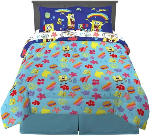 Miniatura 366 de Franco - Juego de edredón y sábanas supersuaves con funda, para niños, 7 piezas, tamaño matrimonial, Five Nights At Freddy's Cinco noches en Freddy's