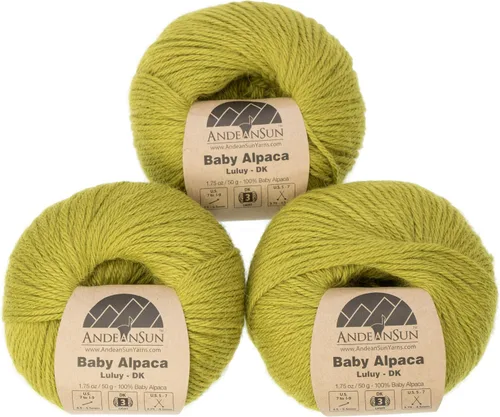 Miniatura 9 de (Juego de 3) Ovillos 100% de lana de alpaca bebé #1, DK #3, Worsted #4, Bulky #5 (150 gramos / 5.29 onzas en total), lujosos, acogedores y suaves