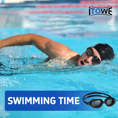 Miniatura 2 de Gafas de natación para adultos, hombres y mujeres, gafas de natación para piscina, gafas de agua para adultos, marco grande, sin fugas, antivaho