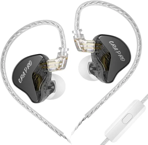 Miniatura 10 de Monitor intrauditivo CCA CRA - Auriculares IEM con controlador dinámico de diafragma ultrafino, auriculares con graves con cable extraíble de 2