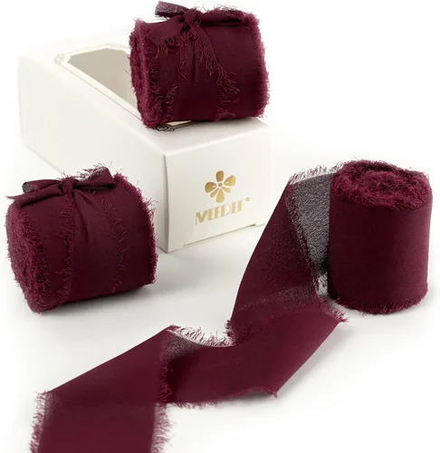 Miniatura 13 de MEEDEE Cinta de Gasa Deshilachada Rosa Empolvado de 2 Pulgadas Cintas de Gasa con Flecos Cintas Rosa Empolvado para Manualidades Cinta de Gasa