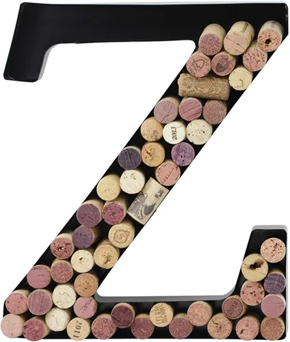 Miniatura 33 de Made Easy Kit Letra de metal para corchos de vino, monograma para atesorar recuerdos y soporte con kit de montaje en pared gratuito A-Z