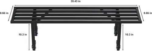 Miniatura 5 de Zhongma Soporte de metal para plantas de un nivel con ruedas, (35.43 pulgadas de largo x 8.66 pulgadas de ancho x 10.3 pulgadas de alto) soporte