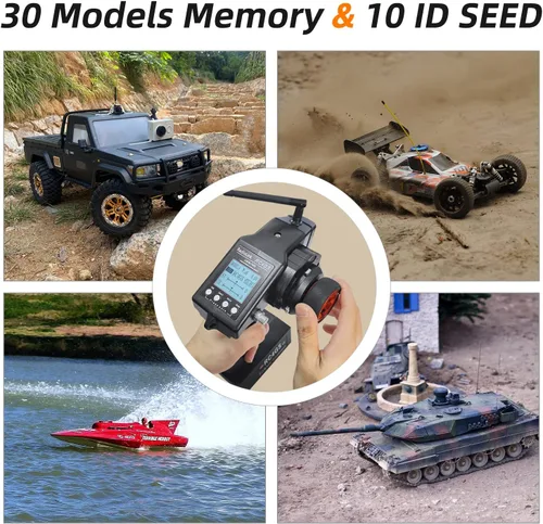 Miniatura 5 de Radiolink RC4GS V3 2.4G - Transmisor de radio RC de 5 canales y 2 receptores de giroscopio R6FG Combo de radio para camión oruga, coche, barco