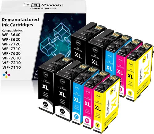 Cartuchos de tinta remanufacturados de repuesto para cartuchos de tinta Epson 252XL, paquete combinado Workforce WF-7720 WF-3460 WF-3620 WF-7710