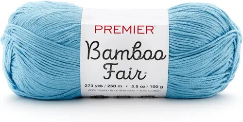 Miniatura 20 de Premier Yarns Hilo de bambú Fair DK, para tejer y tejer, mezcla de algodón para tejido y ganchillo en climas cálidos, color marfil