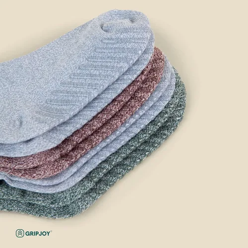 Miniatura 2 de Gripjoy Calcetines para niños pequeños con agarres, calcetines antideslizantes para niños, calcetines de agarre para niños pequeños, 4 pares